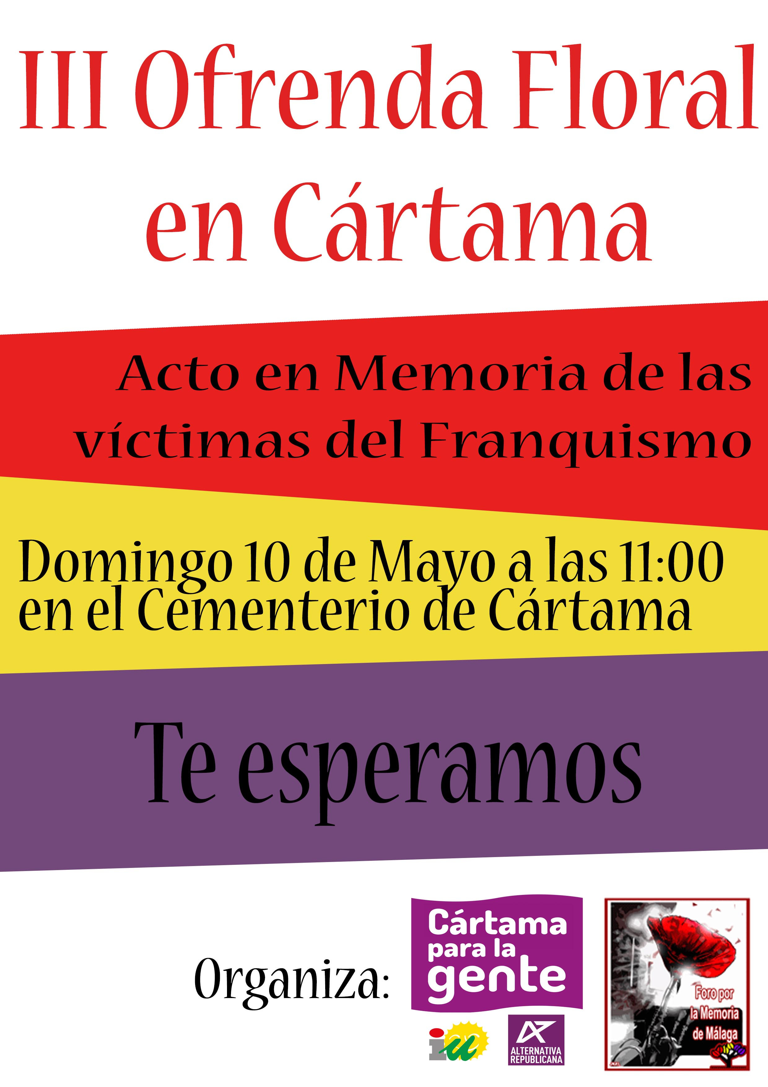 III homenaje a los asesinados por el franquismo en Crtama